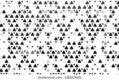 Light Silver, Gray vector seamless cover in polygonal style. Abstract gradient illustration with triangles. Pattern for design of window blinds, curtains.