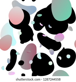Light Silver, Gray vector seamless pattern with spheres. Blurred decorative design in abstract style with bubbles. Pattern for design of window blinds, curtains.