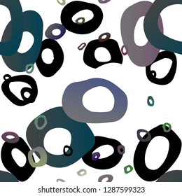 Light Silver, Gray vector seamless template with spots. Colorful illustration with blurred circles in nature style. Pattern for trendy fabric, wallpapers.