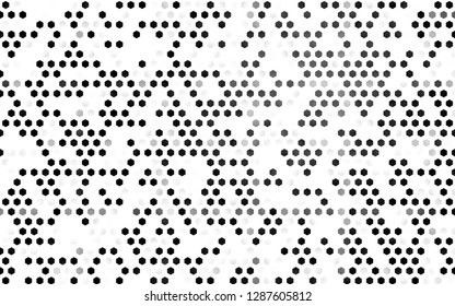 Light Silver, Gray vector seamless layout with hexagonal shapes. Colorful hexagons on white backdrop. Pattern for trendy fabric, wallpapers.