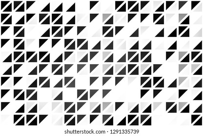 Light Silver, Gray vector seamless template with crystals, triangles. Abstract gradient illustration with triangles. Design for textile, fabric, wallpapers.