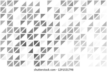 Light Silver, Gray vector seamless layout with lines, triangles. Triangles on abstract background with colorful gradient. Pattern for design of fabric, wallpapers.