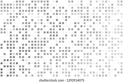 Light Silver, Gray vector seamless pattern in square style. Decorative design in abstract style with rectangles. Pattern for design of fabric, wallpapers.