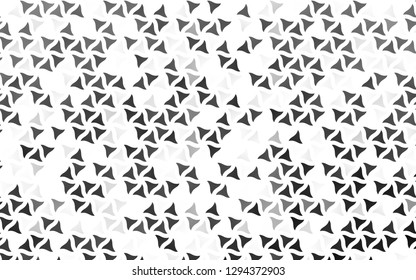 Light Silver, Gray vector seamless cover in polygonal style. Modern abstract illustration with colorful triangles. Template for business cards, websites.