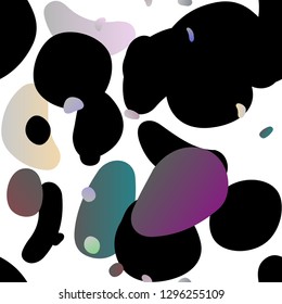 Light Silver, Gray vector seamless background with bubbles. Blurred bubbles on abstract backdrop with colorful gradient. Pattern for design of window blinds, curtains.