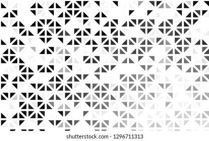 Light Silver, Gray vector seamless template with crystals, triangles. Modern abstract illustration with colorful triangles. Pattern for design of fabric, wallpapers.