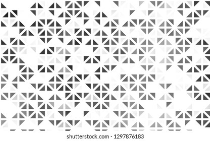 Light Silver, Gray vector seamless texture in triangular style. Illustration with set of colorful triangles. Trendy design for wallpaper, fabric makers.