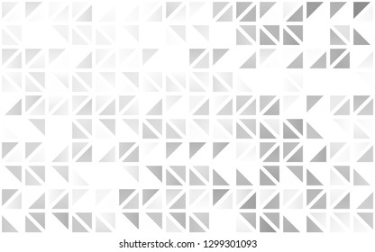 Light Silver, Gray vector seamless template with crystals, triangles. Abstract gradient illustration with triangles. Pattern for design of window blinds, curtains.