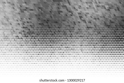 Light Silver, Gray vector seamless cover in polygonal style. Glitter abstract illustration with triangular shapes. Pattern for design of fabric, wallpapers.