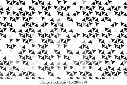 Light Silver, Gray vector seamless backdrop with lines, triangles. Glitter abstract illustration with triangular shapes. Pattern for trendy fabric, wallpapers.