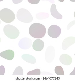 Light Silver, Gray vector seamless backdrop with dots, spots. Blurred decorative design in abstract style with bubbles. Template for business cards, websites.