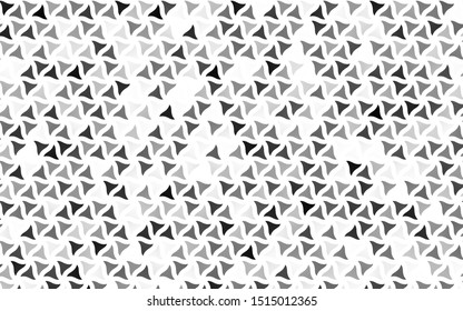 Light Silver, Gray vector seamless template with crystals, triangles. Triangles on abstract background with colorful gradient. Trendy design for wallpaper, fabric makers.