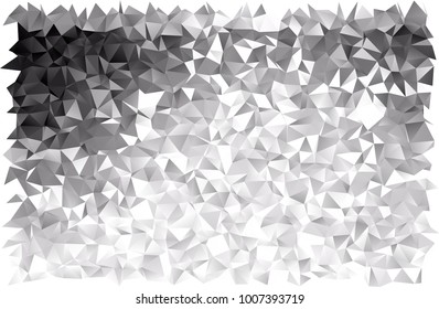 Light Silver, Gray vector shining triangular background. A sample with polygonal shapes. Triangular pattern for your business design.