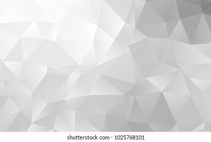 Light Silver, Gray vector shining triangular background. Glitter abstract illustration with an elegant design. The best triangular design for your business.
