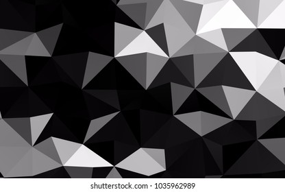 Light Silver, Gray vector shining triangular template. Shining illustration, which consist of triangles. The textured pattern can be used for background.