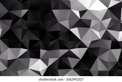 Light Silver, Gray vector shining triangular pattern. A sample with polygonal shapes. The polygonal design can be used for your web site.
