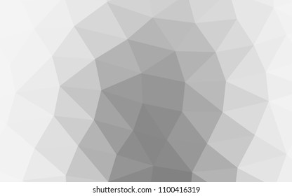 Light Silver, Gray vector shining hexagonal shining triangular. Glitter abstract illustration with an elegant design. Brand new design for your business.