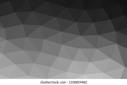 Light Silver, Gray vector shining hexagonal shining triangular. A completely new color illustration in a vague style. Brand new design for your business.