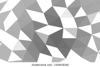 Light Silver, Gray vector shining hexagonal shining triangular. Triangular geometric sample with gradient.  A completely new design for your business.