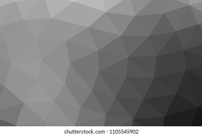 Light Silver, Gray vector shining hexagonal shining triangular. Colorful illustration in abstract style with gradient. The textured pattern can be used for background.