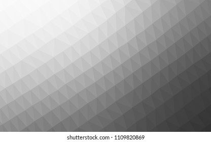 Light Silver, Gray vector shining hexagonal background. Geometric illustration in Origami style with gradient.  The textured pattern can be used for background.