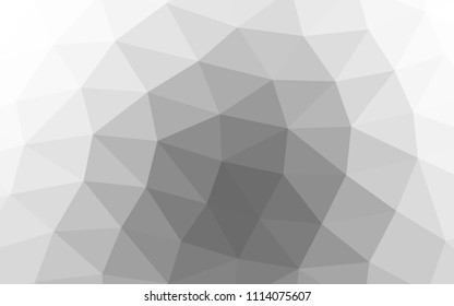 Light Silver, Gray vector shining hexagonal shining triangular. Brand new colored illustration in blurry style with gradient. The polygonal design can be used for your web site.