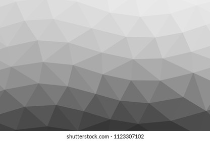 Light Silver, Gray vector shining hexagonal shining triangular. A completely new color illustration in a vague style. A completely new template for your business design.