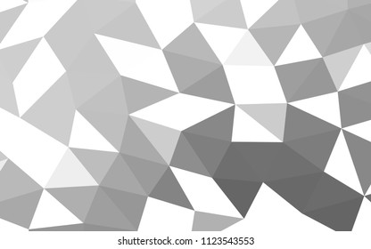 Light Silver, Gray vector shining hexagonal shining triangular. A sample with polygonal shapes. The elegant pattern can be used as part of a brand book.