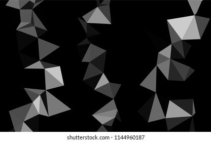 Light Silver, Gray vector shining hexagonal pattern. Creative illustration in halftone style with gradient. Triangular pattern for your business design.
