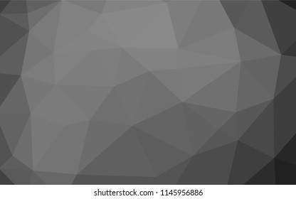 Light Silver, Gray vector shining hexagonal template. Creative geometric illustration in Origami style with gradient. The completely new template can be used for your brand book.