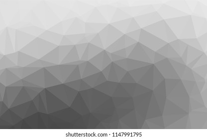 Light Silver, Gray vector shining hexagonal template. Modern geometrical abstract illustration with gradient. The template can be used as a background for cell phones.