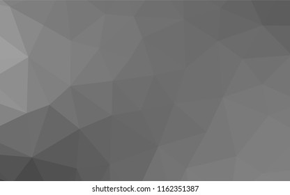 Light Silver, Gray vector shining hexagonal pattern. Geometric illustration in Origami style with gradient.  Triangular pattern for your business design.