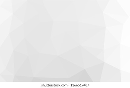 Light Silver, Gray vector shining hexagonal pattern. Creative geometric illustration in Origami style with gradient. Triangular pattern for your business design.