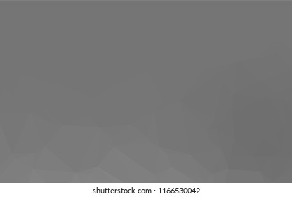 Light Silver, Gray vector shining hexagonal background. Triangular geometric sample with gradient.  The polygonal design can be used for your web site.