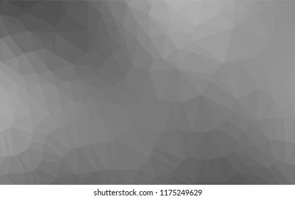 Light Silver, Gray vector shining hexagonal pattern. A vague abstract illustration with gradient. Brand new style for your business design.