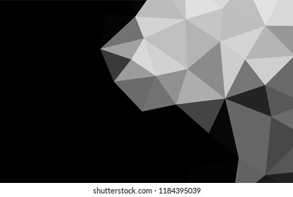 Light Silver, Gray vector shining hexagonal template. Shining illustration, which consist of triangles. The best triangular design for your business.