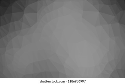 Light Silver, Gray vector shining hexagonal pattern. Triangular geometric sample with gradient.  The textured pattern can be used for background.