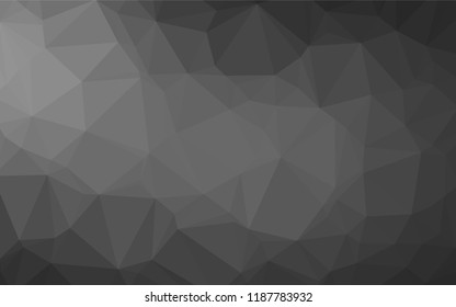 Light Silver, Gray vector shining hexagonal pattern. Shining illustration, which consist of triangles. Brand new style for your business design.