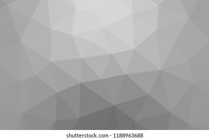 Light Silver, Gray vector shining hexagonal pattern. Geometric illustration in Origami style with gradient.  The completely new template can be used for your brand book.