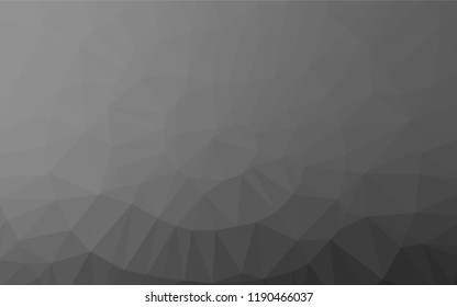 Light Silver, Gray vector shining hexagonal pattern. Geometric illustration in Origami style with gradient.  The best triangular design for your business.