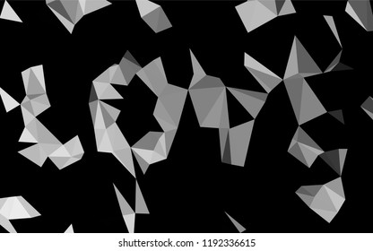Light Silver, Gray vector shining hexagonal background. Colorful abstract illustration with gradient. The polygonal design can be used for your web site.