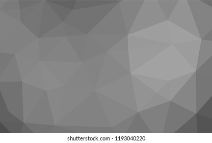Light Silver, Gray vector shining hexagonal pattern. Modern geometrical abstract illustration with gradient. Triangular pattern for your business design.