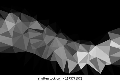 Light Silver, Gray vector shining hexagonal pattern. Modern geometrical abstract illustration with gradient. The best triangular design for your business.