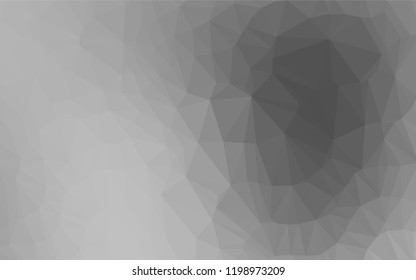 Light Silver, Gray vector shining hexagonal template. Creative geometric illustration in Origami style with gradient. A completely new template for your business design.