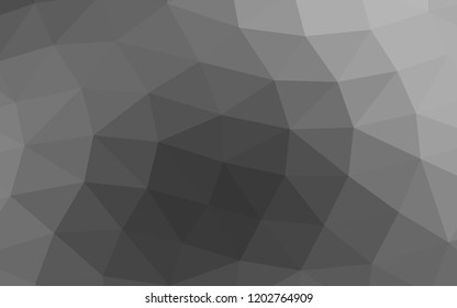 Light Silver, Gray vector shining hexagonal shining triangular. A vague abstract illustration with gradient. The polygonal design can be used for your web site.