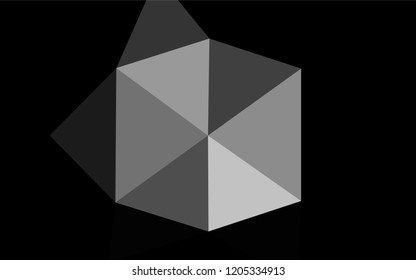 Light Silver, Gray vector shining hexagonal pattern. Brand new colored illustration in blurry style with gradient. A completely new template for your business design.