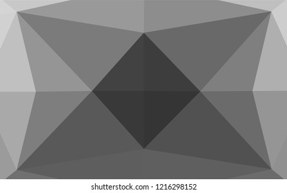 Light Silver, Gray vector shining hexagonal template. Creative illustration in halftone style with gradient. Brand new style for your business design.