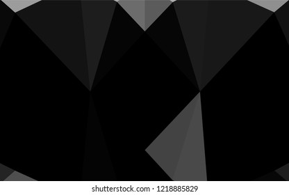 Light Silver, Gray vector shining hexagonal template. Shining colored illustration in a Brand new style. Triangular pattern for your business design.