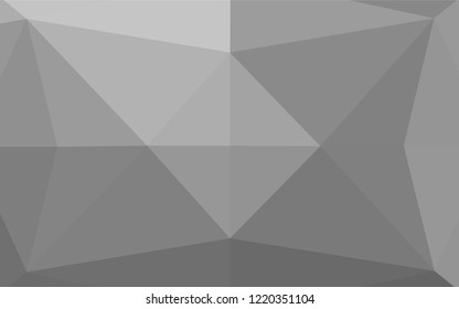 Light Silver, Gray vector shining hexagonal pattern. A vague abstract illustration with gradient. The polygonal design can be used for your web site.