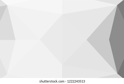 Light Silver, Gray vector shining hexagonal background. Geometric illustration in Origami style with gradient.  Brand new style for your business design.